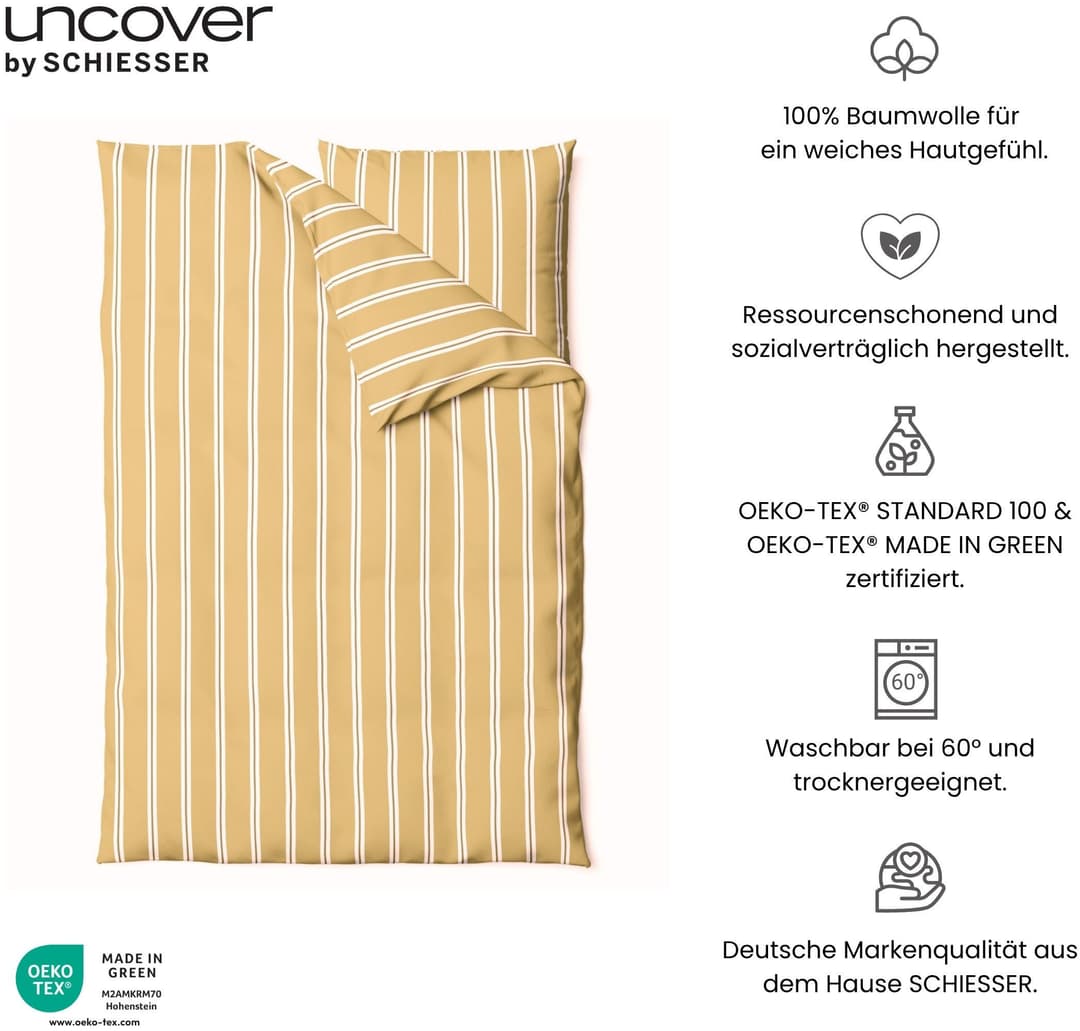 uncover by SCHIESSER Bettwäsche Colorado | Gelb