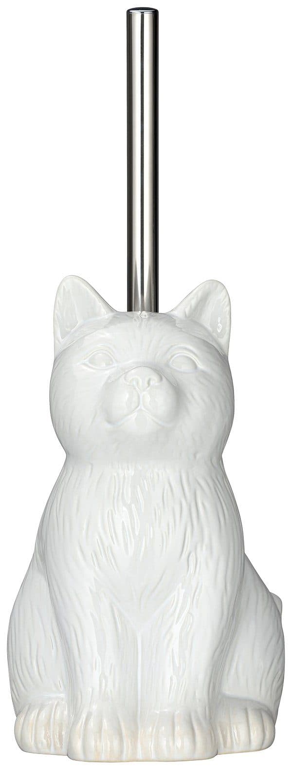 WENKO WC-Garnitur Cat Weiß, Keramik | Weiß
