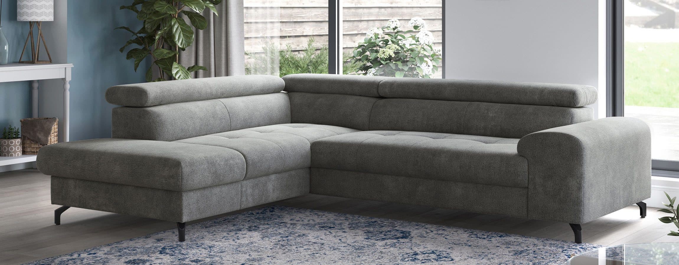 COTTA Ecksofa Aura L-Form | Grau