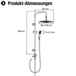 CORNAT Duschsystem Carballo | Silber