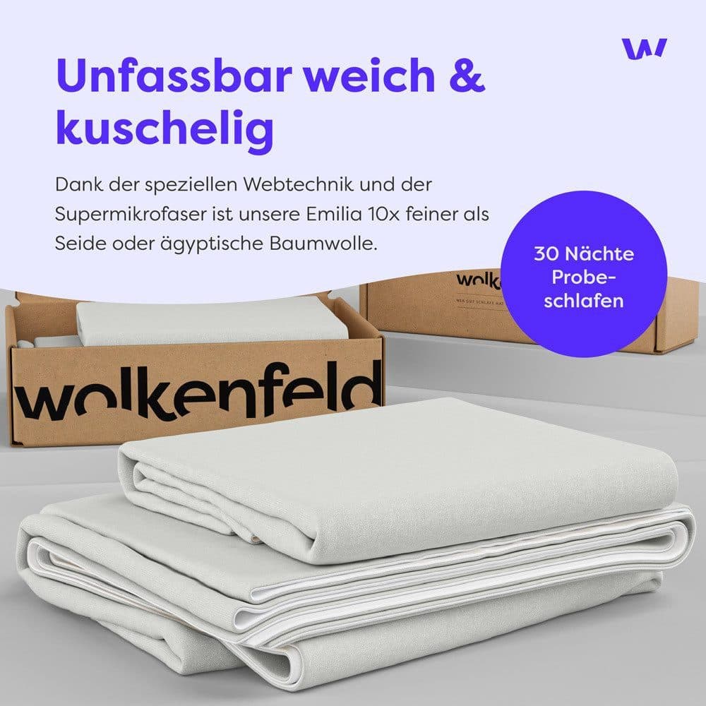 Wolkenfeld Bettwäsche-Set | Grau