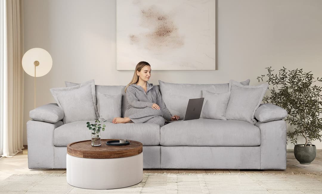 Home affaire Big-Sofa Soft&Cosy XL | Grau