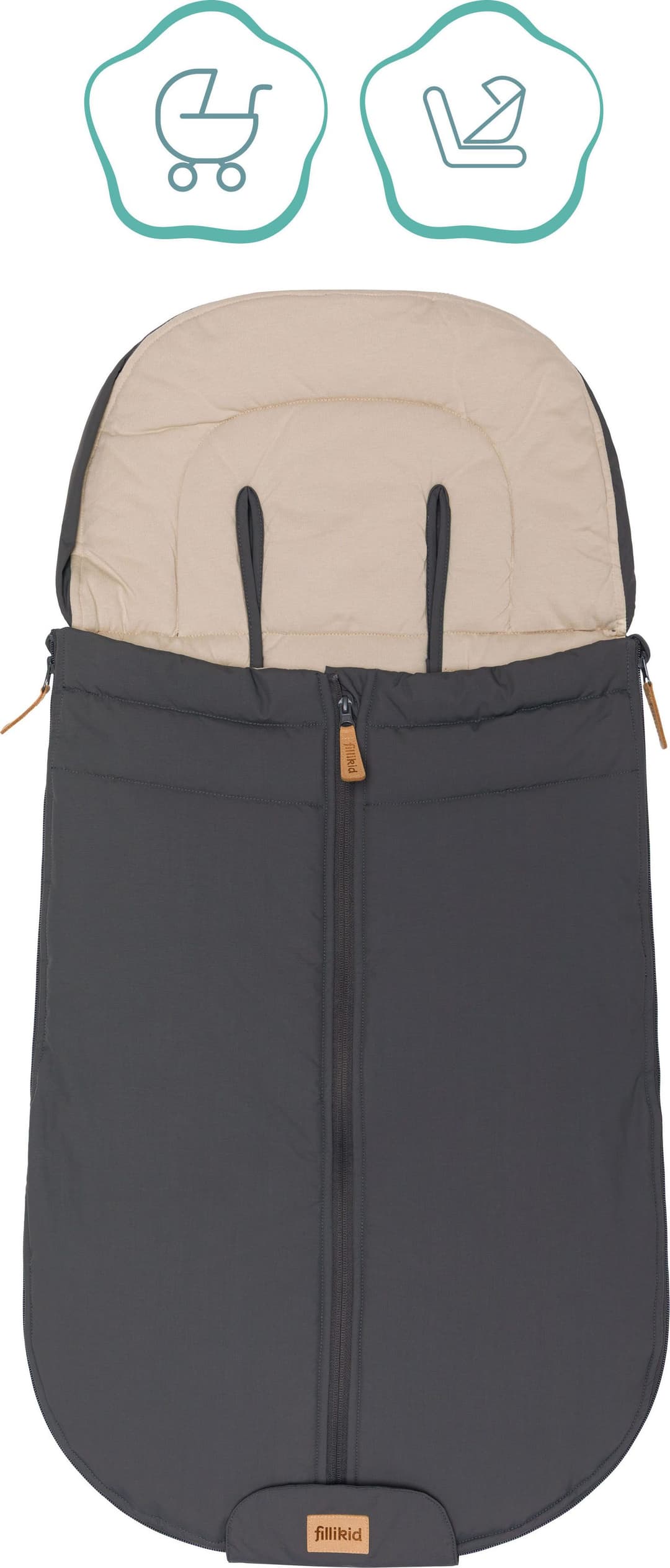 Fillikid Fußsack Light Trend | Grau