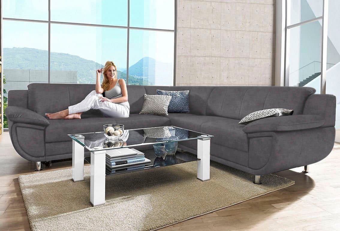TRENDMANUFAKTUR Ecksofa Rondo | Grau