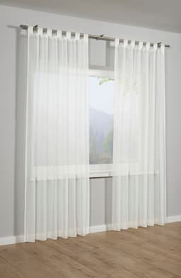 Sehlbach Gardine Schal Voile Uni | Weiß
