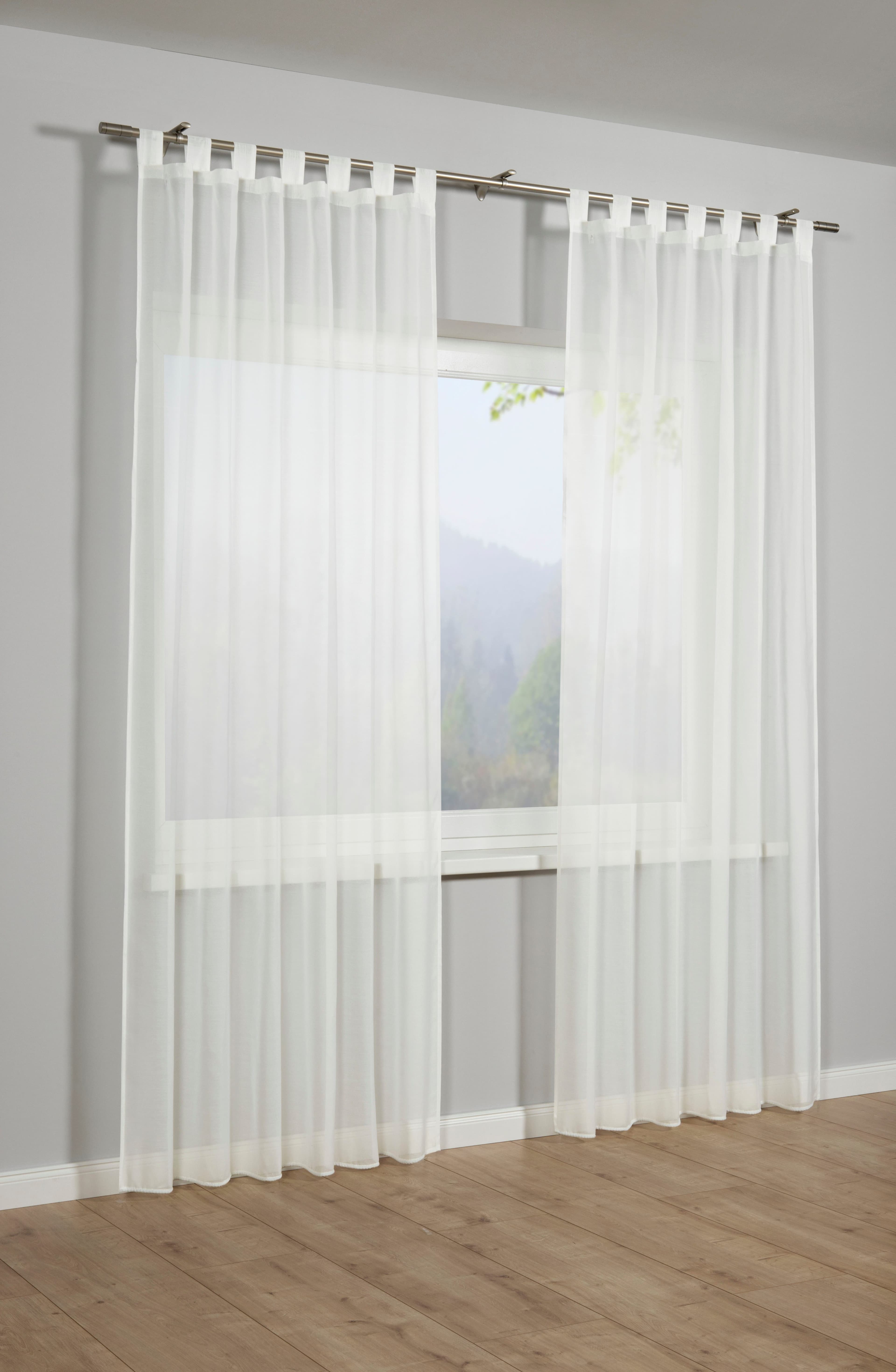 Sehlbach Gardine Schal Voile Uni | Weiß