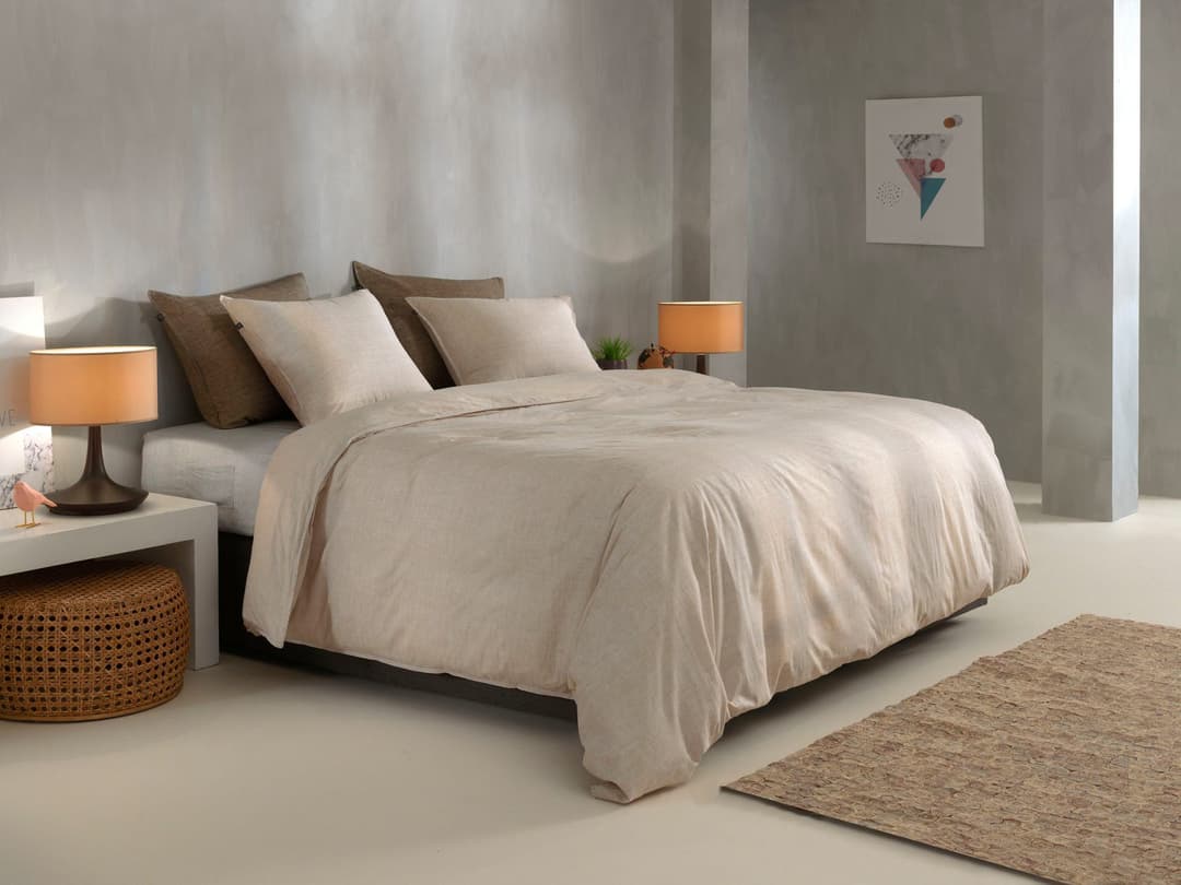 ZO HOME Lino Bettwäsche-Set | Beige