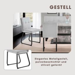byLIVING Esszimmerstuhl Talea | Grau