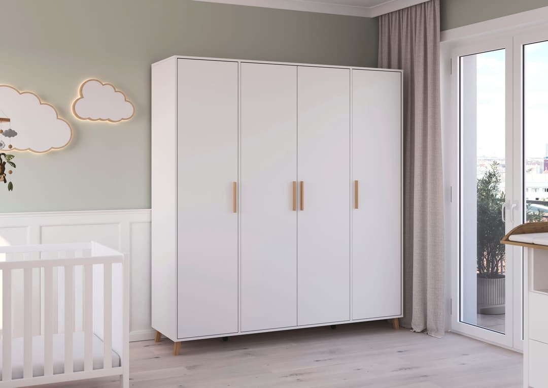 rauch Drehtürenschrank Kleiderschrank Schrank Garderobe SHINJO | Weiß