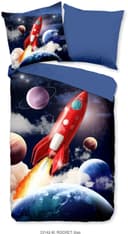PURE luxury collection Kinderbettwäsche Rocket | Blau