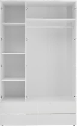 Schlafkontor Drehtürenschrank Spice | Weiß