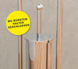 Eisl WC-Garnitur Toilettenpapierhalter stehend | Silber