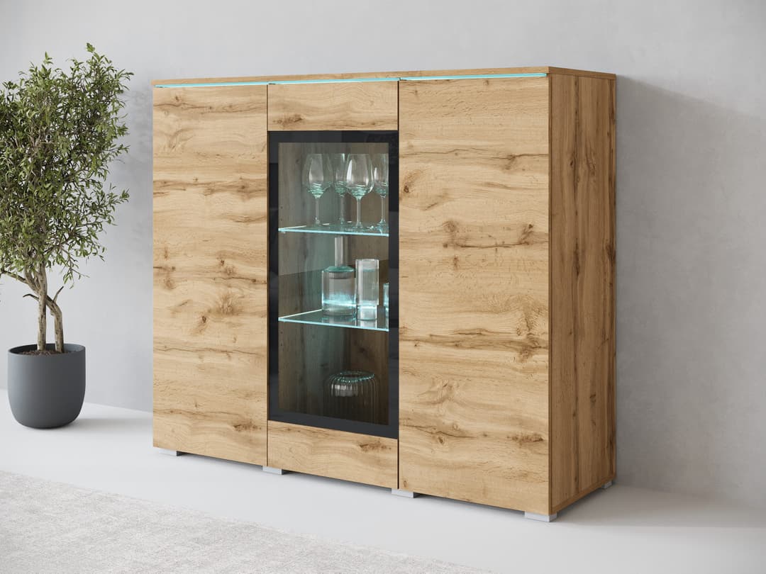 Home affaire Highboard Vera | Holztöne
