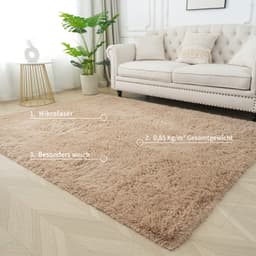 OTTO home Hochflor-Teppich Leava | Braun