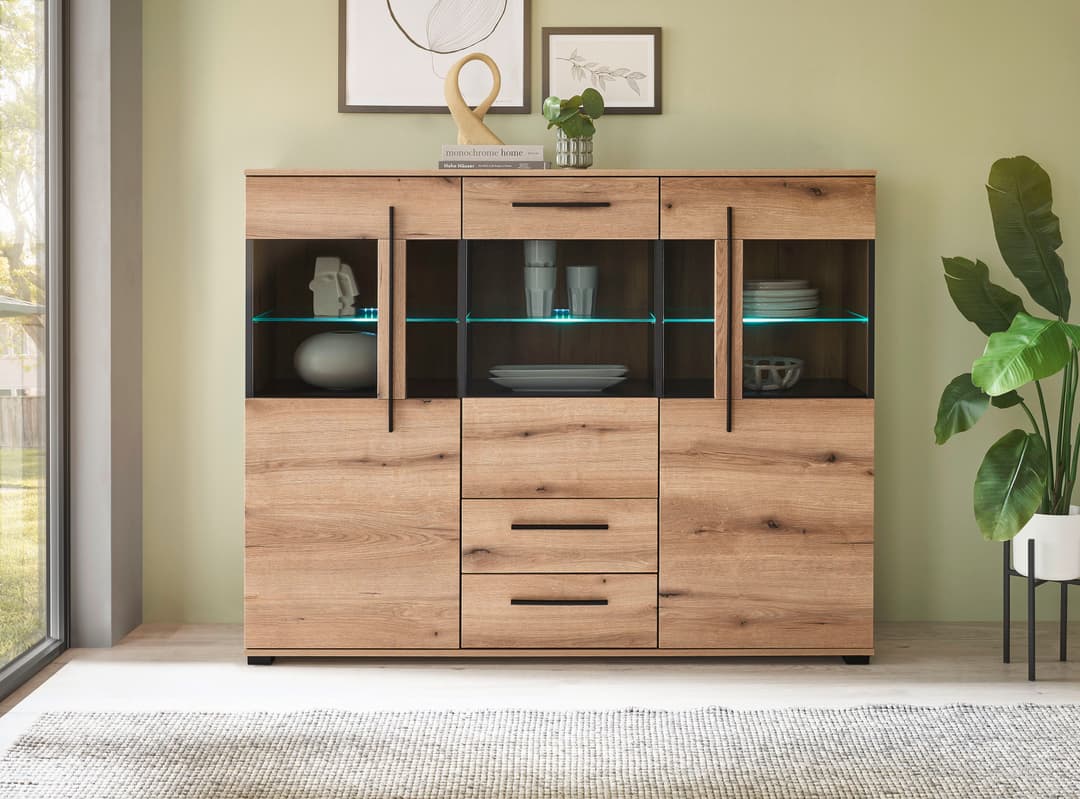 Home affaire Highboard Cantara | Holztöne