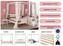 OTTO home Massivholzbett KYOTO Himmelbett | Weiß 3