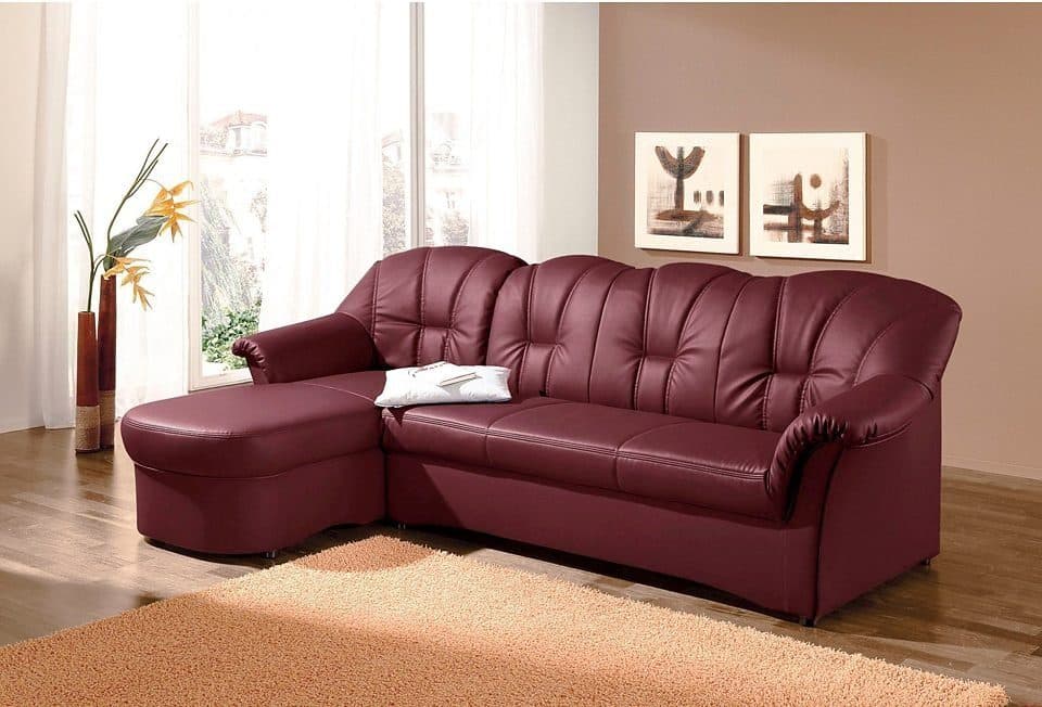 DOMO collection Ecksofa Papenburg | Rot