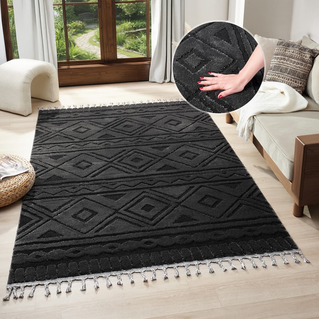 OTTO home Teppich Bonvo | Schwarz