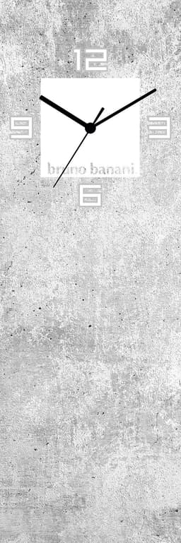 Bruno Banani Wanduhr Beton auf Glas | Grau