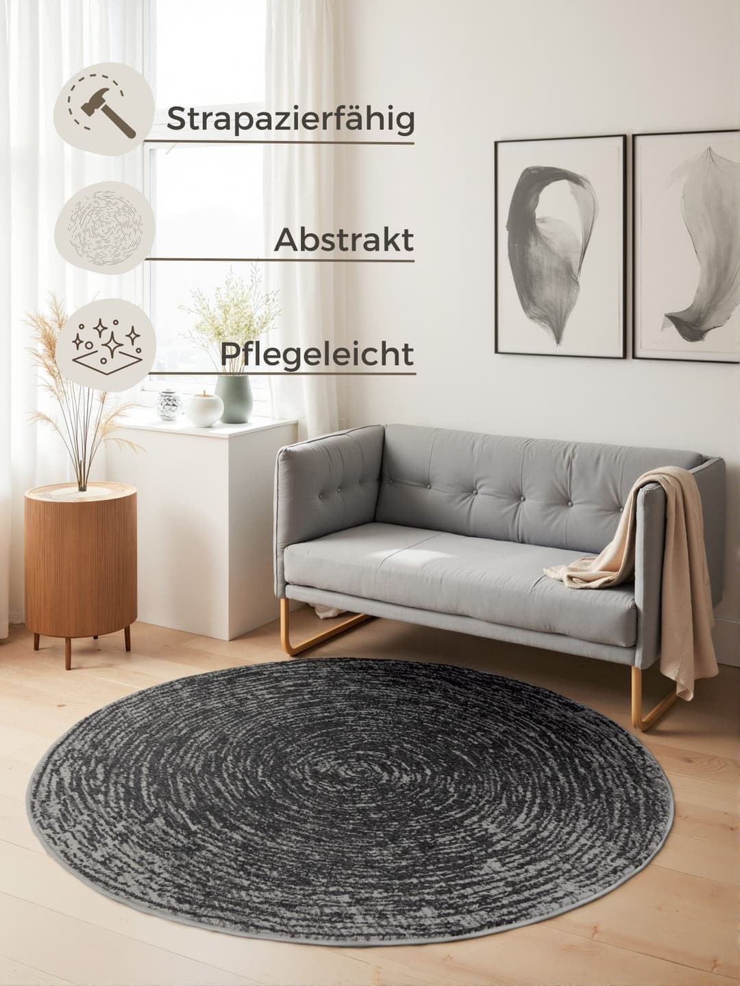 HANSE Home Teppich Cavallo | Grau