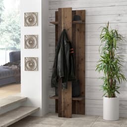 FORTE Garderobenpaneel Clif | Holztöne