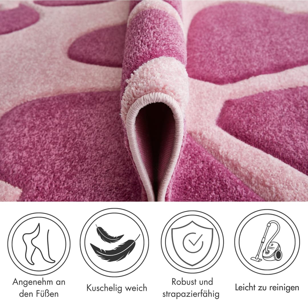 LUXOR living Kinderteppich Flair | Rosa
