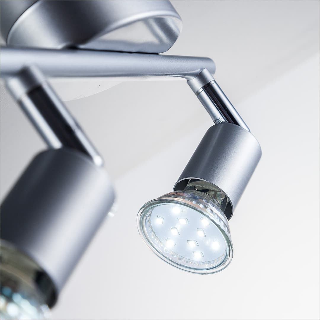 B.K.Licht LED Deckenleuchte | Silber