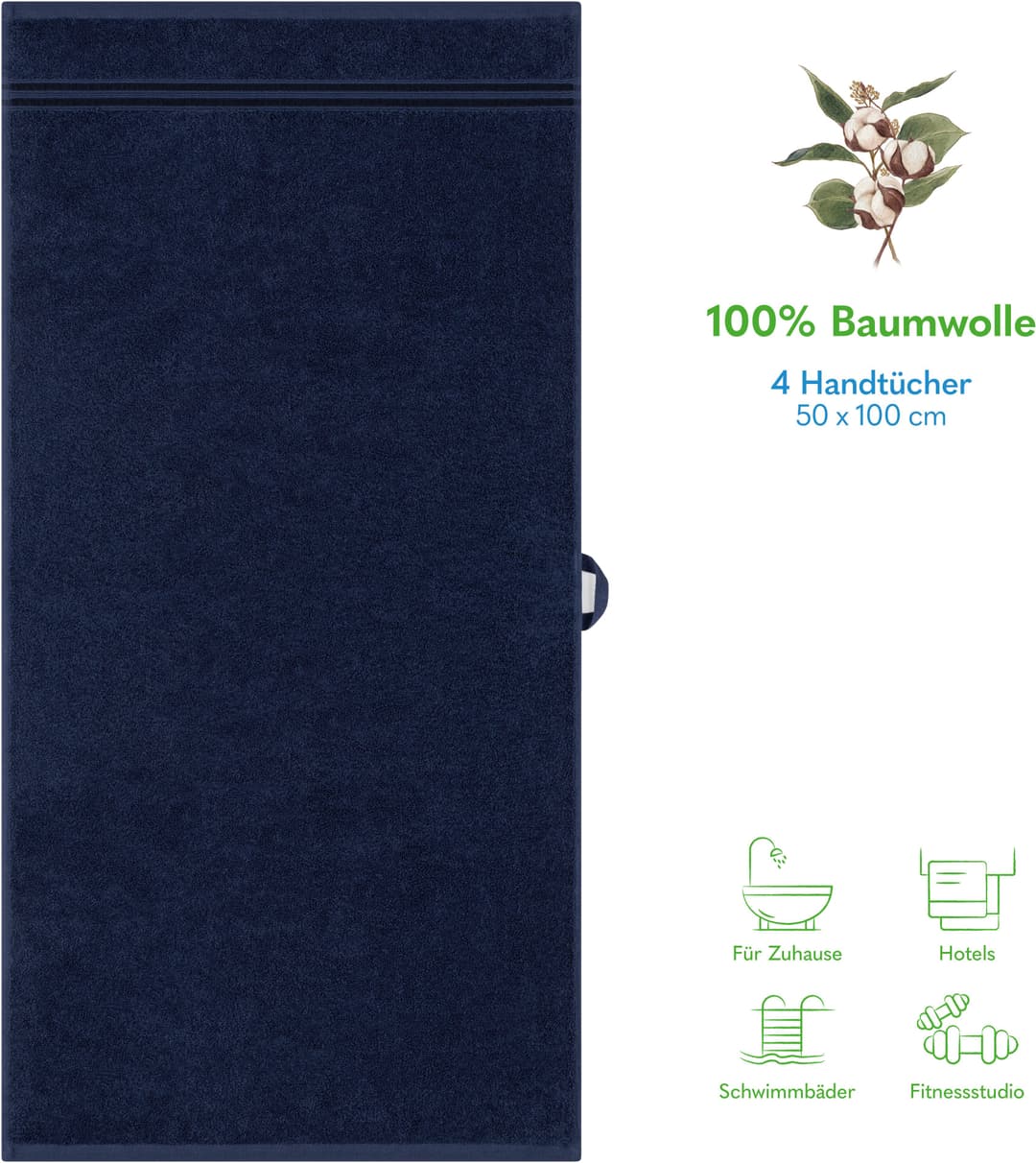 HAMMETEX Handtuch Set | Blau
