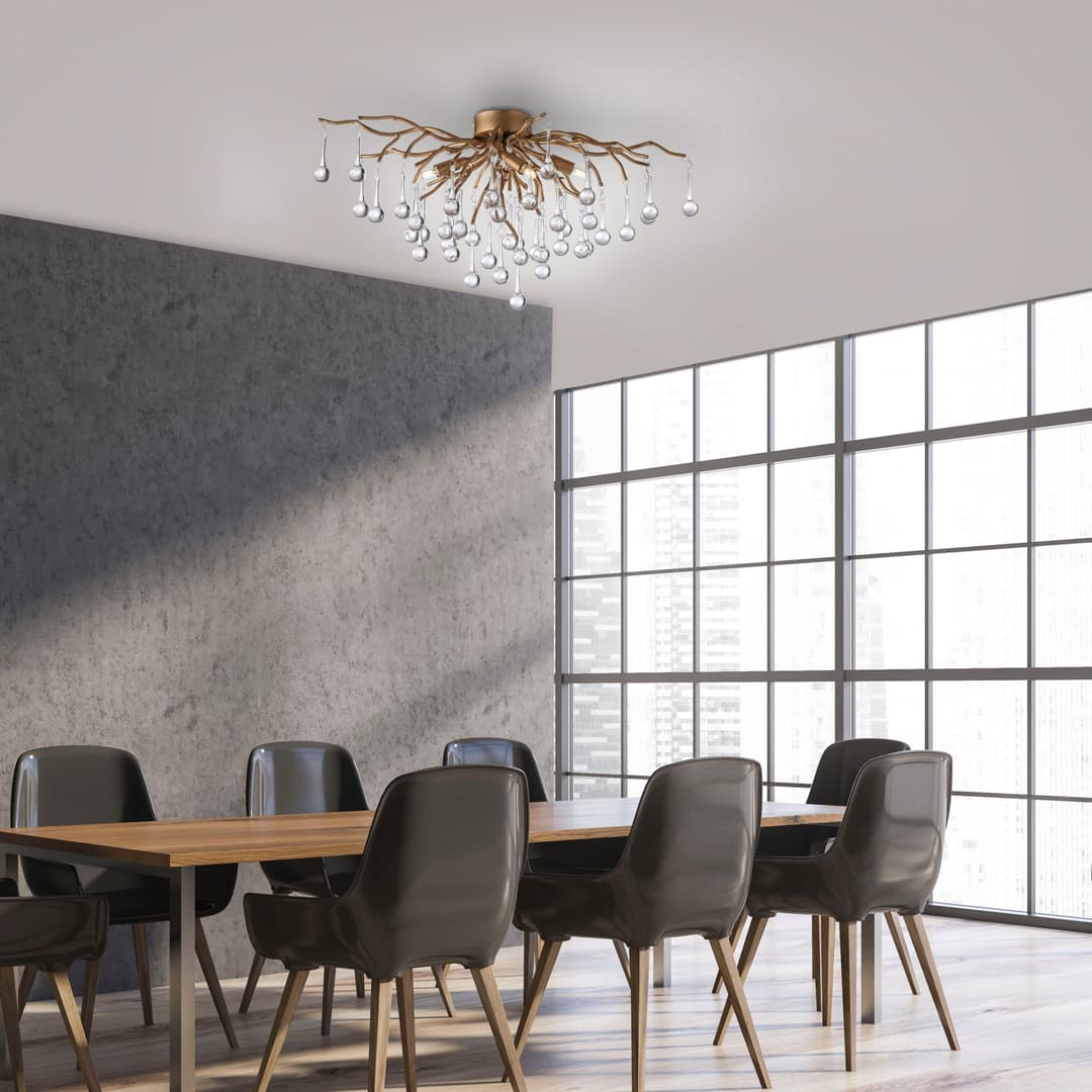 Paul Neuhaus Deckenleuchte ICICLE | Gold