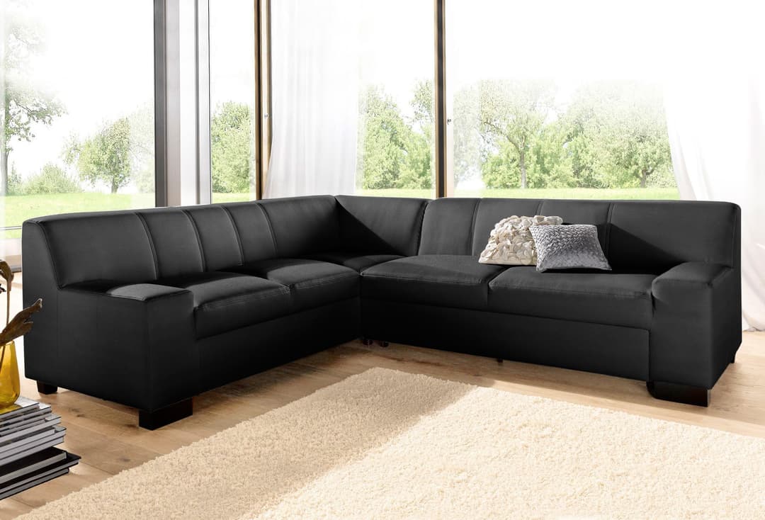 DOMO collection Ecksofa Norma Top | Schwarz
