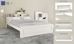 OTTO home Massivholzbett FLAVION | Weiß