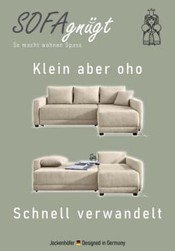 Jockenhöfer Gruppe Ecksofa Venezia L-Form | Grau