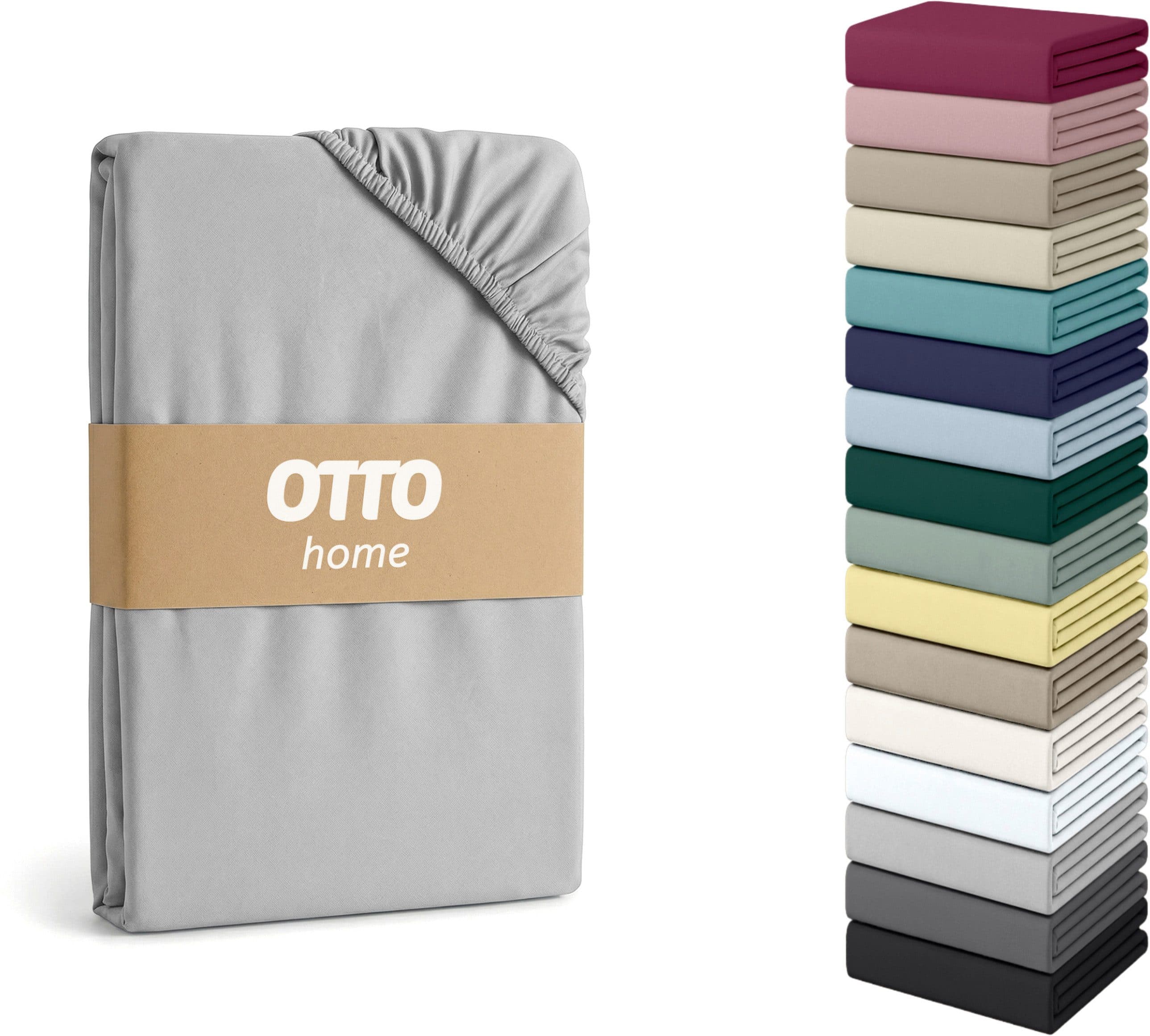 OTTO home Spannbettlaken Physalis Topper COMFORT | Grau