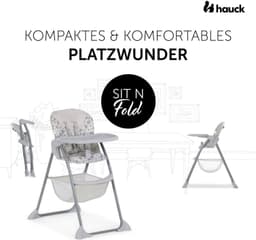 Hauck Sit N Fold Hochstuhl | Mehrfarbig