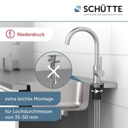 Schütte Cornwall Niederdruck Spültischarmatur | Silber