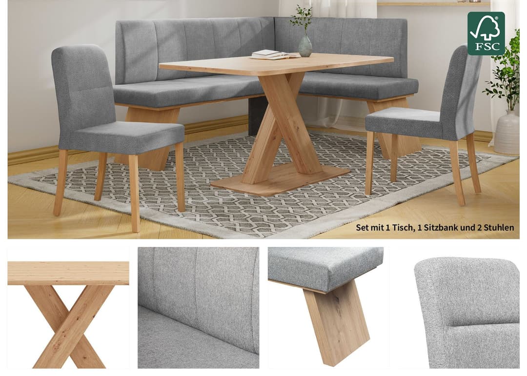 OTTO home Eckbankgruppe Nina | Grau