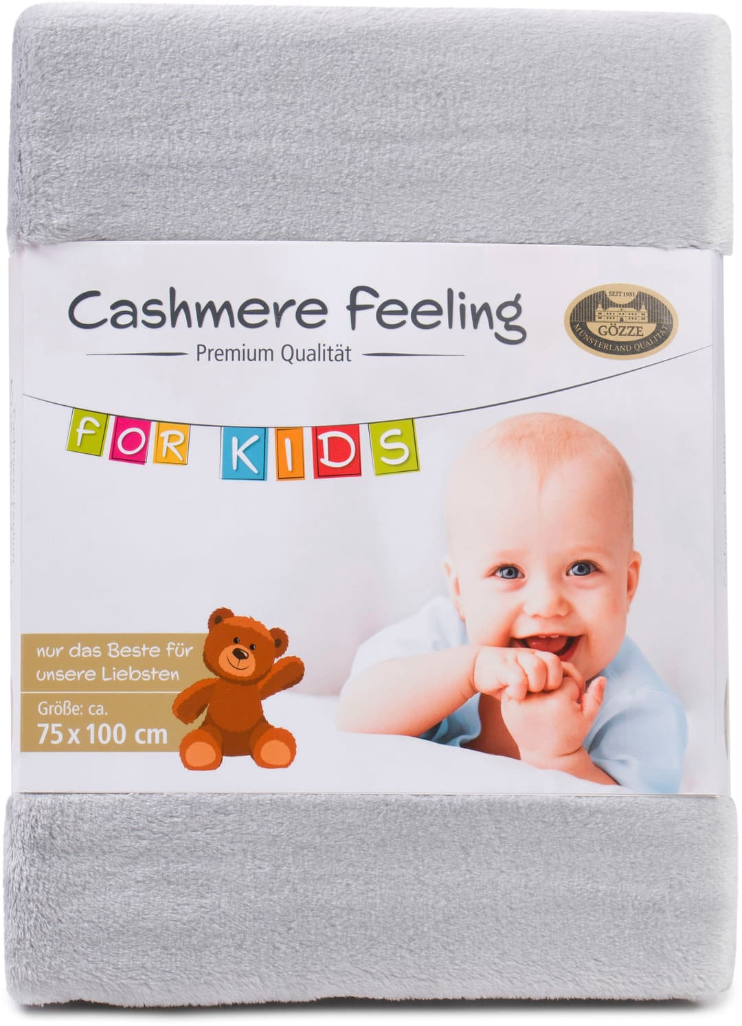 Kinderdecke Premium Cashmerefeeling | Grau