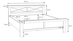 FORTE Bett KASHMIR | Weiß