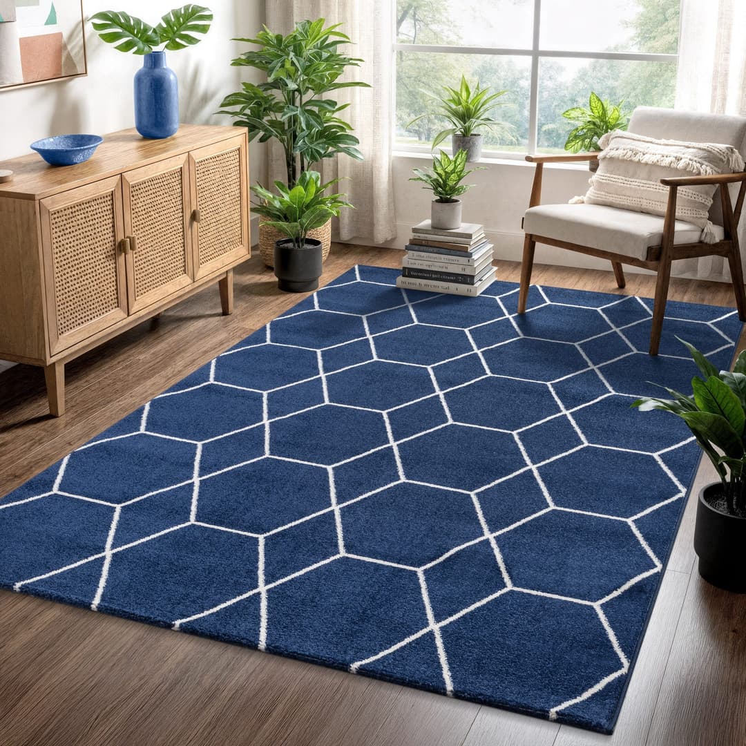 Sanat Teppich Trellis | Blau