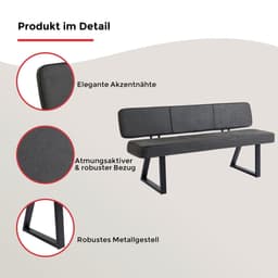 Duo Collection Sitzbank Tara Bank | Grau