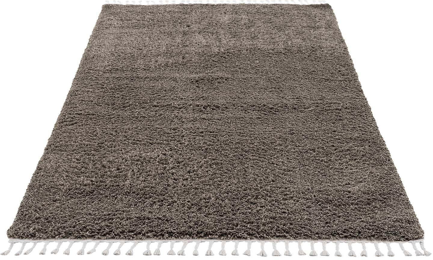 Carpet City Pulpy 100 Hochflor-Teppich | Grau