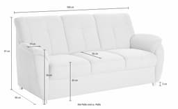 sit&more 3-Sitzer Sonoma | Braun