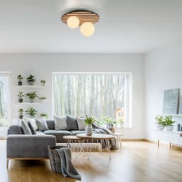 Deckenleuchte Evinnia | Holztöne