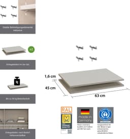 rauch Einlegeboden Zubehör für Rauch-Schwebetürenschränke BLUE,