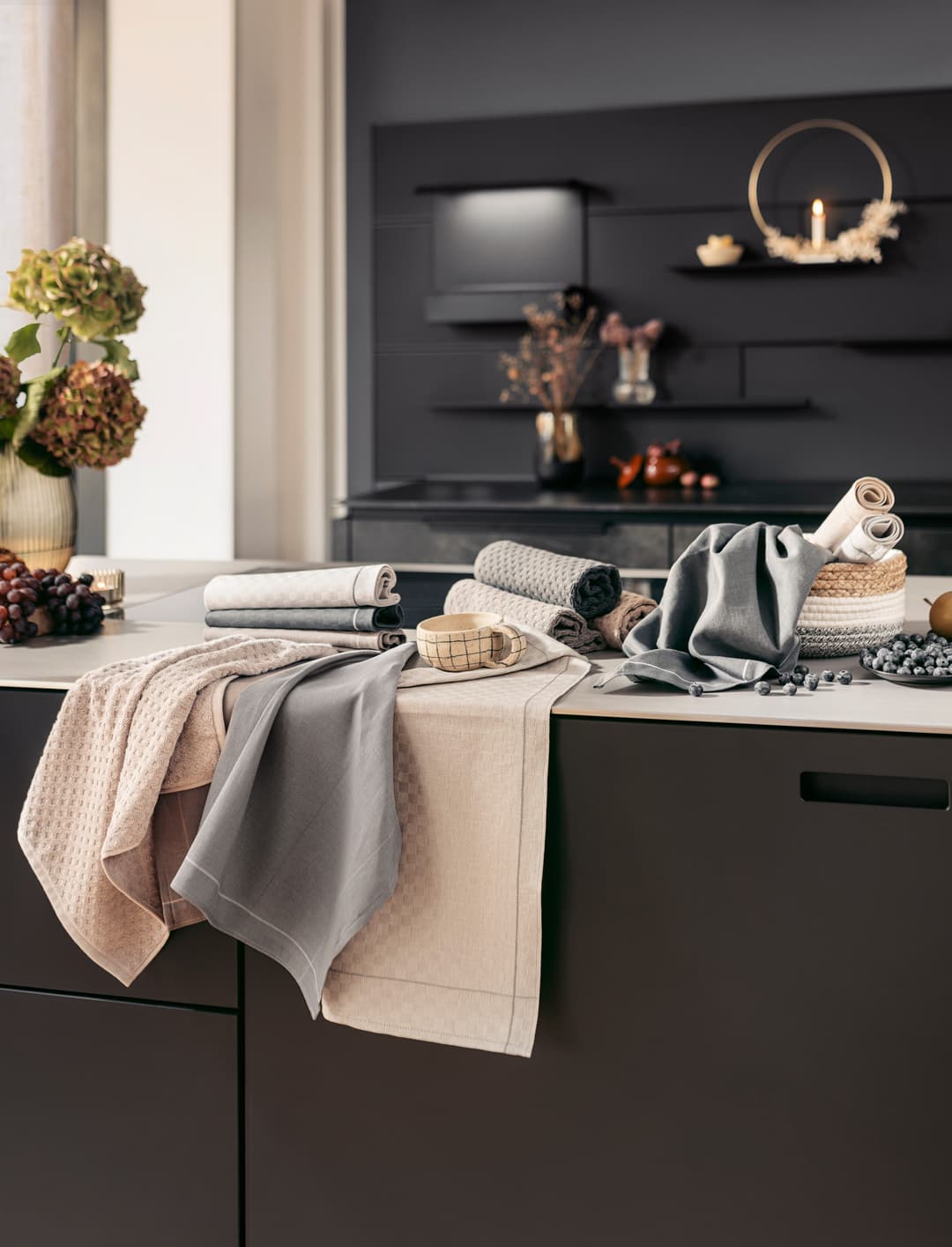 ROSS Geschirrtuch 2er Set 908 | Grau