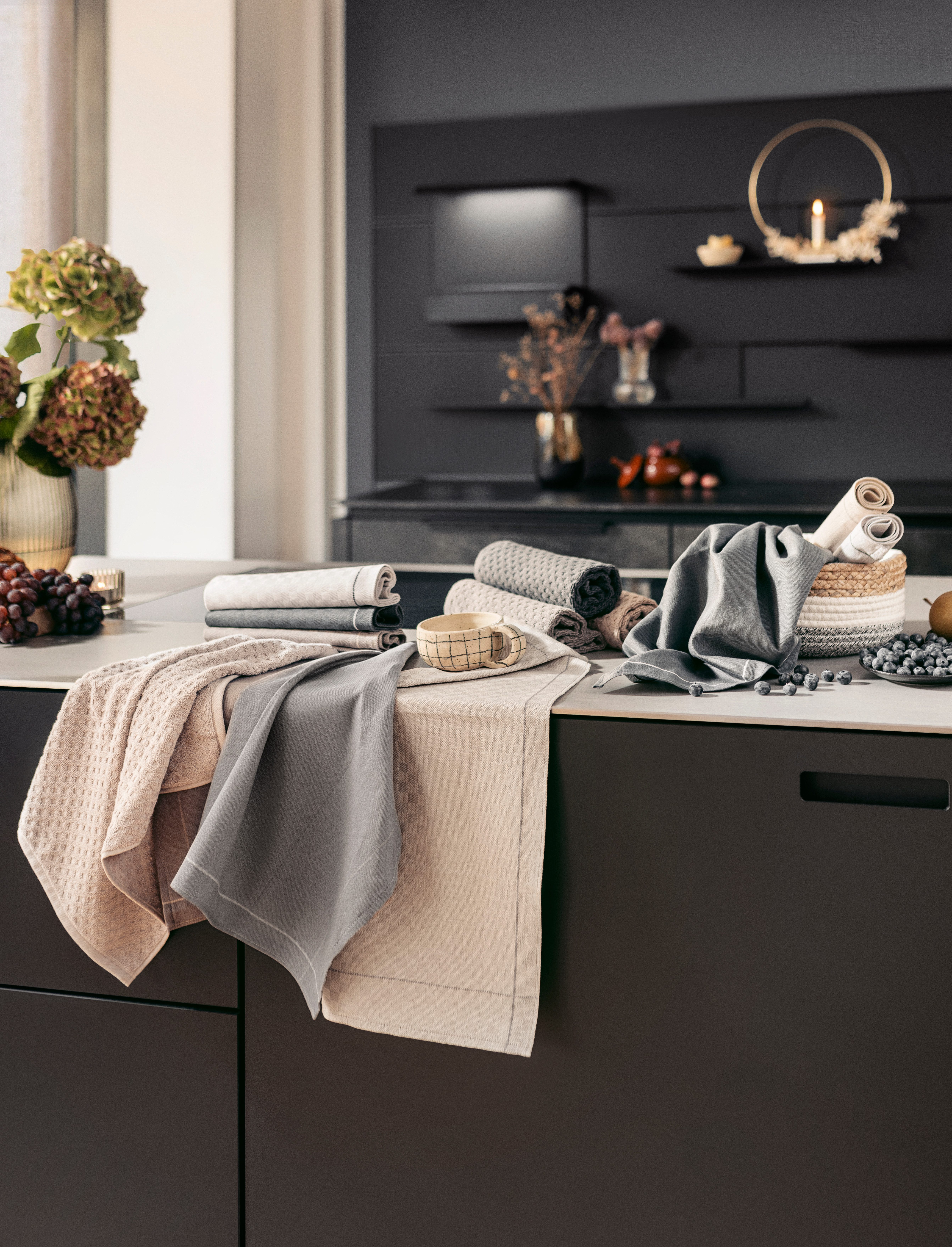ROSS Geschirrtuch 2er Set 908 | Grau