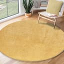 the carpet Teppich Relax round | Gold