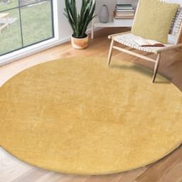 the carpet Teppich Relax round | Gold