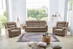 Jockenhöfer Gruppe 3-Sitzer Cleveland | Braun