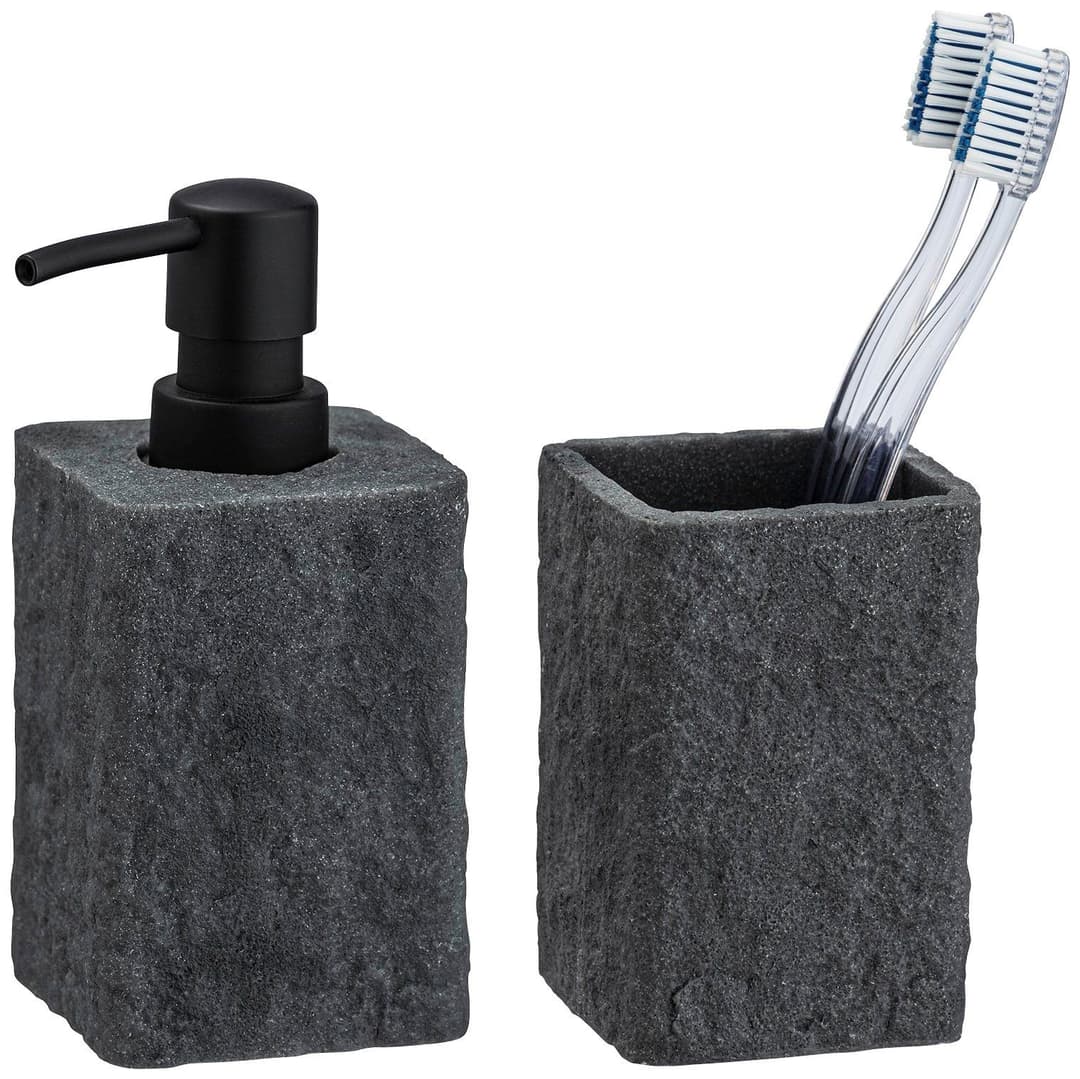 WENKO Badaccessoire-Set Villata | Grau
